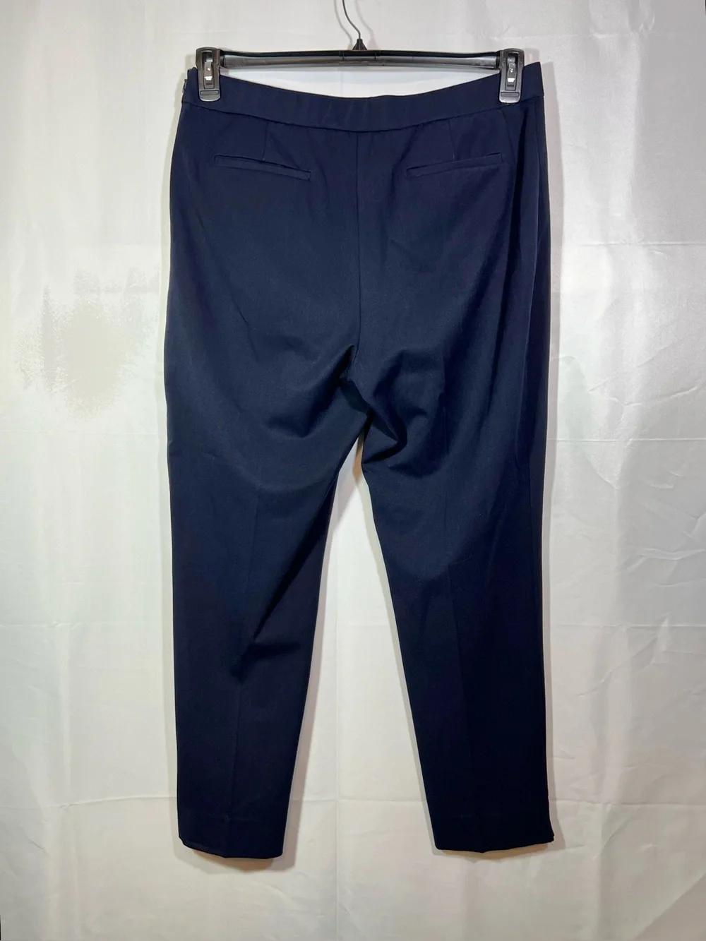 Investments Navy Straight-Leg Ponte Pants Size 14 Side Zipper Closure - Picture 3 of 7